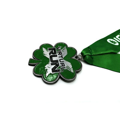 four leaf clover virtual Custom Running Medals